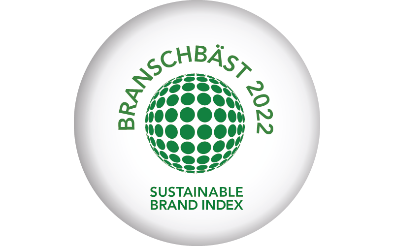 Sigill för utmärkelsen Sustainable brand index